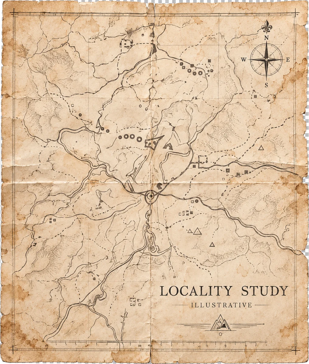 Old locality map